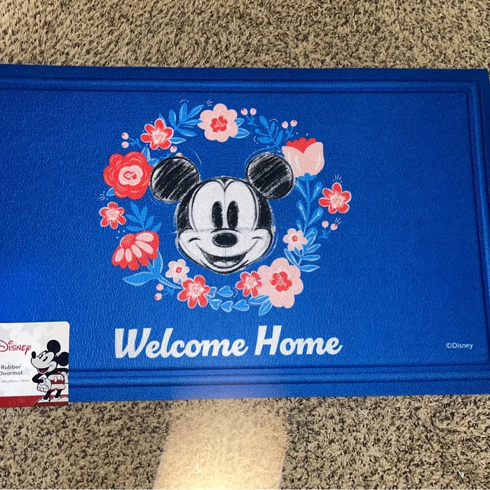 Disney Mickey Mouse Welcome Home Rubber Doormat